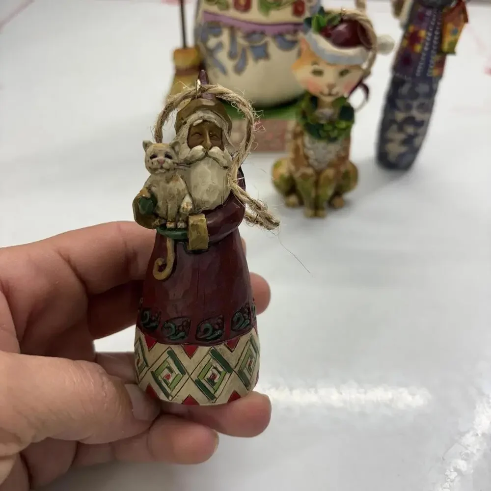 Bundle of 4 Jim Shore ornaments and figurine